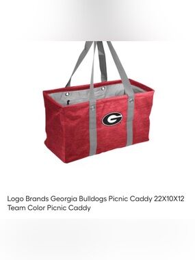 Logo Brands Georgia Bulldogs Picnic Caddy 22X10X12 Team Color Picnic Caddy New